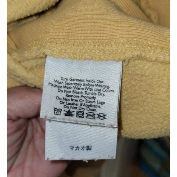 Eddie Bauer Embroidered Logo Fleece Sweatshirt Men’s XL Tan Pullover - Picture 6 of 10